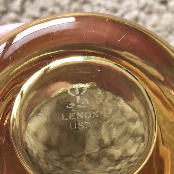 Vintage LENOX Clarion Yellow Blown Crystal Champagne Tall Sherbet Glass - Picture 8 of 11
